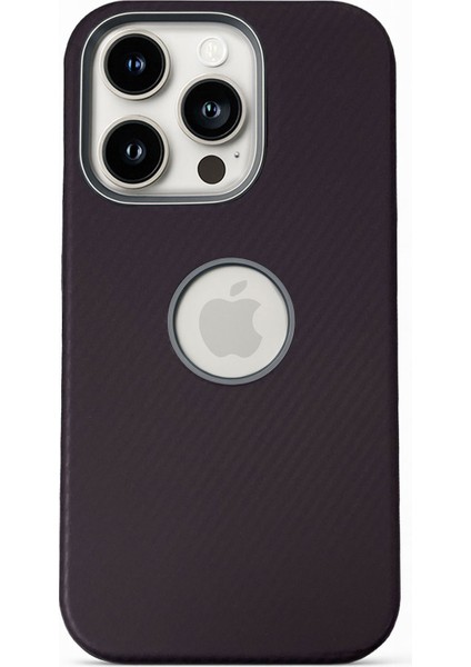 Apple iPhone 14 Pro Kılıf Magsafe Wireless Şarj Özellikli Karbonfiber Desenli Kapak