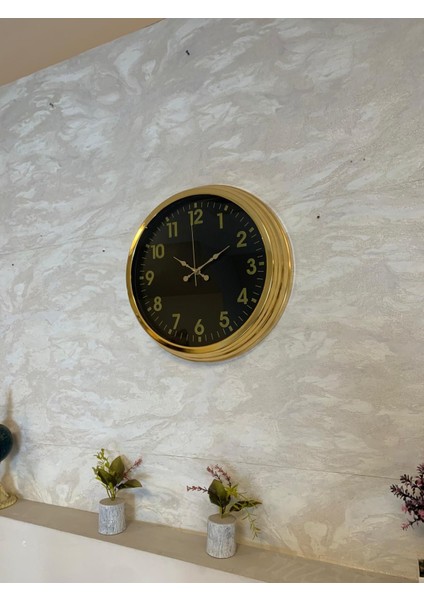 Zentime 40 cm Gold Lüks Duvar Saati fırsatları
