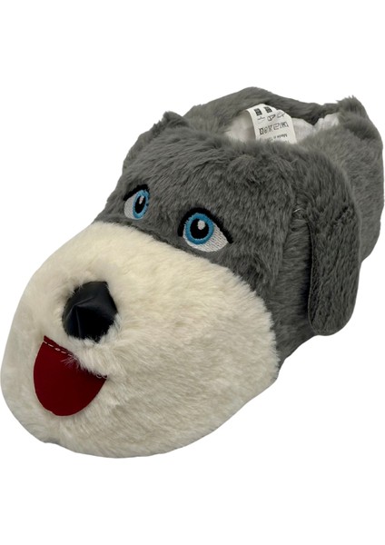 Unisex Ev Pandufu Köpek Figürlü Peluş Panduf Ev Pandufu Köpekli Panduf