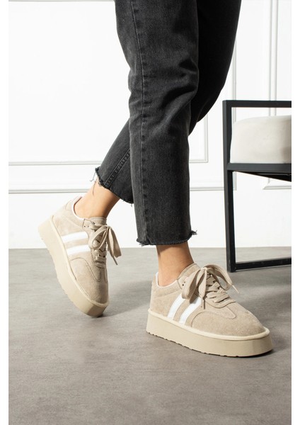 Monte Kadın Sneaker Premium Tasarım - Bej fiyatları