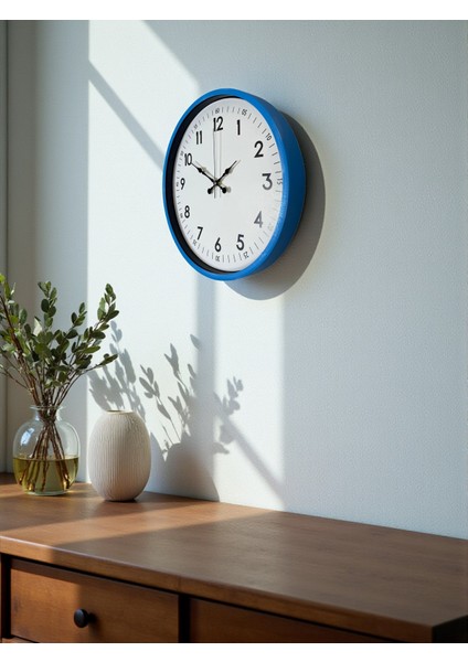 Zentime 36 cm Mavi Dekoratif Duvar Saati fırsatları