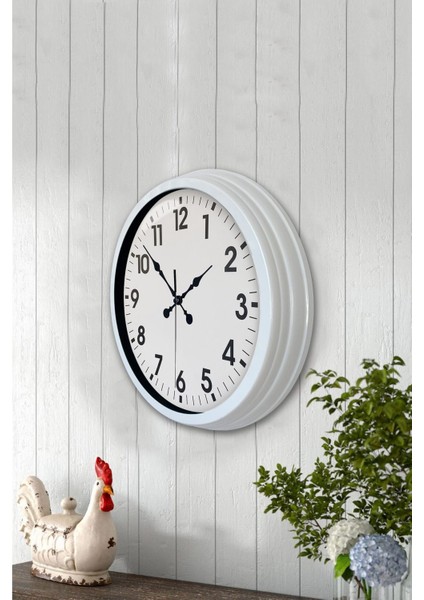 Zentime 40 cm Beyaz Klasik Duvar Saati modelleri