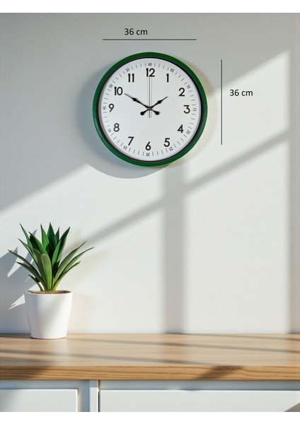 Zentime 36 cm Yeşil Dekoratif Duvar Saati indirimleri