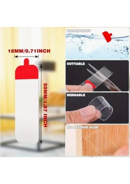 60 Parça Kolay Açılır Güçlü Çift Taraflı Bant 18MMX50MM fiyatları