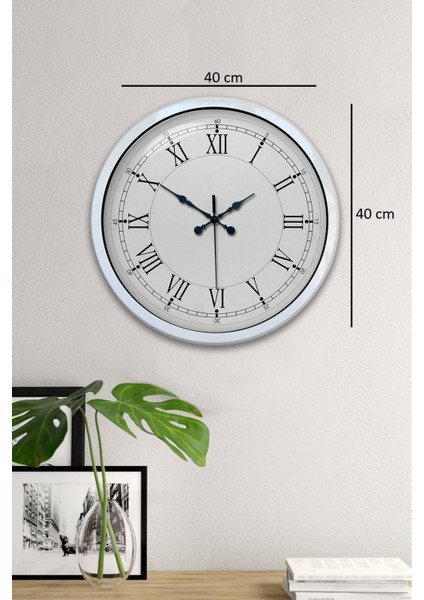 Zentime 40 cm Beyaz Klasik Duvar Saati indirimleri