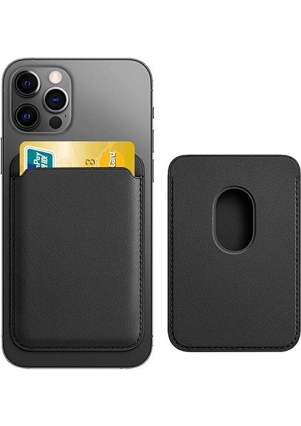 Magsafe Kartlık / Cüzdan iPhone 11-12-13-14-15-16-17 Serileri Ile Uyumlu Deri Cüzdan / Kartlık