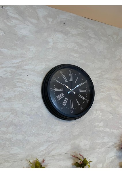 Zentime 40 cm Siyah Şık Duvar Saati modelleri