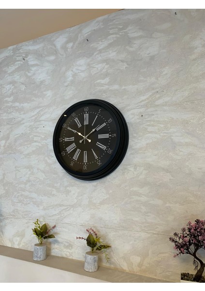 Zentime 40 cm Siyah Şık Duvar Saati fırsatları
