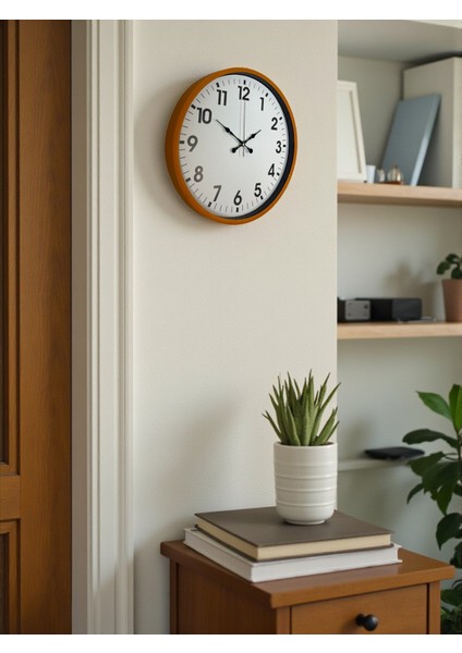 Zentime 36 cm Turuncu Dekoratif Duvar Saati modelleri
