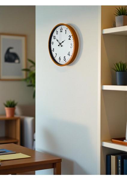 Zentime 36 cm Turuncu Dekoratif Duvar Saati fırsatları