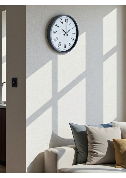 Zentime 36 cm Gri Dekoratif Duvar Saati fırsatları