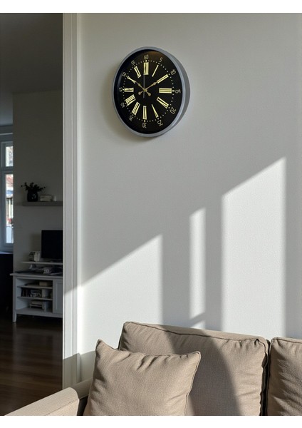 Zentime 36 cm Gri Dekoratif Duvar Saati fırsatları