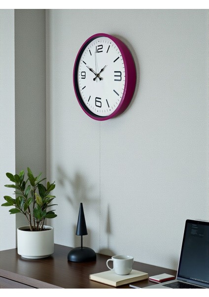 Zentime 36 cm Pembe Dekoratif Duvar Saati fırsatları