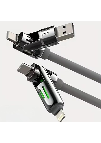 Buffer® 4'ü 1ARADA Hızlı Şarj Etme Özellikli Bir Ucu Type-C ve Usb-A Diğer Ucu Type-C ve Ligh indirimleri