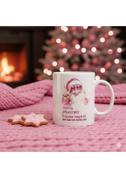 Hediyelik Yılbaşı Tasarımlı Özel Kupa Bardak