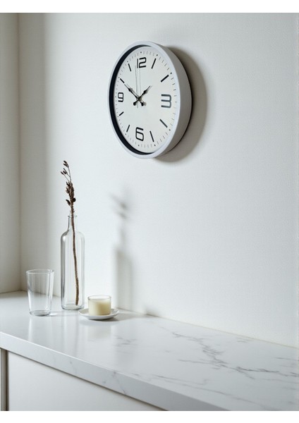 Zentime 36 cm Beyaz Dekoratif Duvar Saati modelleri