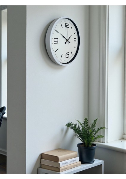 Zentime 36 cm Beyaz Dekoratif Duvar Saati fırsatları
