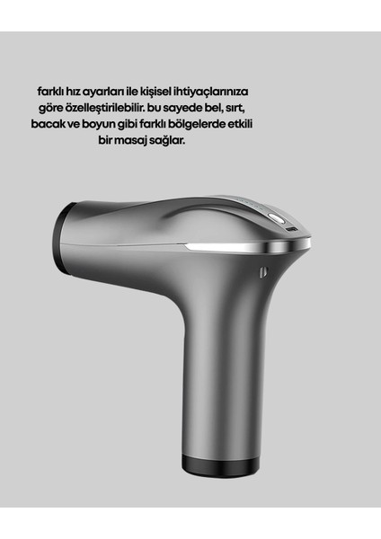 4 Başlıklı Şarjlı Masaj Tabancası Bel Sırt Boyun Bacak Kas Rahatlatıcı fırsatları