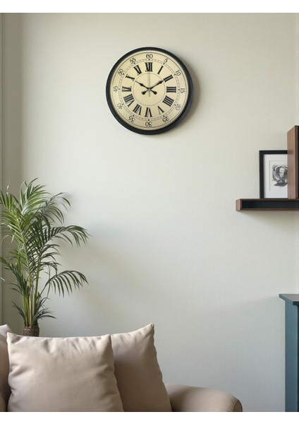 Zentime 36 cm Siyah Dekoratif Duvar Saati