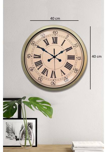 Zentime 40 cm Eskitme Vintage Duvar Saati indirimleri