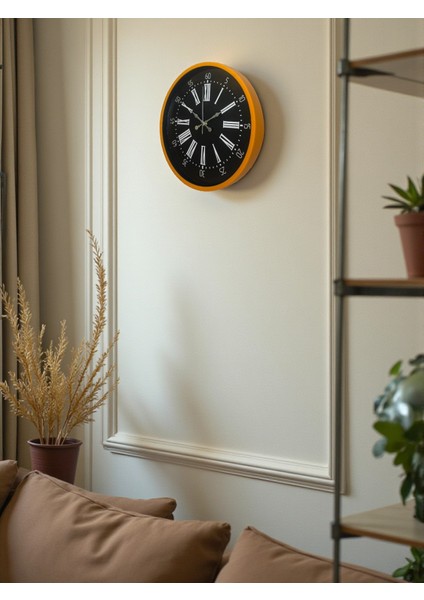 Zentime 36 cm Turuncu Dekoratif Duvar Saati fırsatları