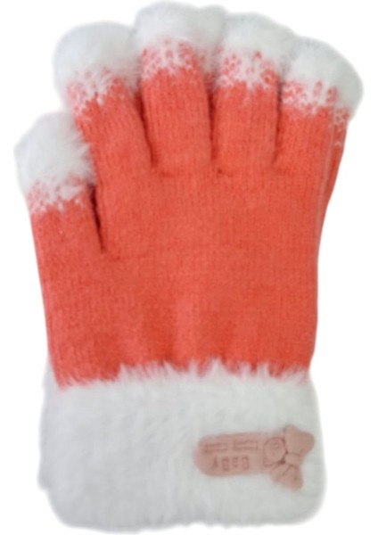 Spteks Kitti 4-8 Yaş Kız Çocuk Pembe Renk Arma Figürlü Kışlık Örme Eldiven fırsatları