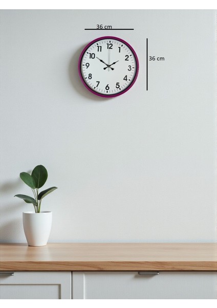 Zentime 36 cm Pembe Dekoratif Duvar Saati indirimleri