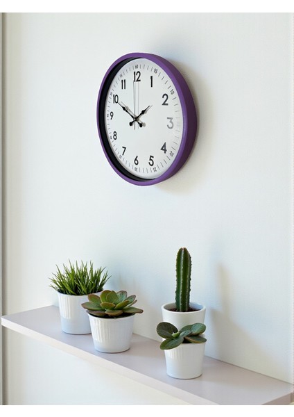 Zentime 36 cm Mor Dekoratif Duvar Saati modelleri