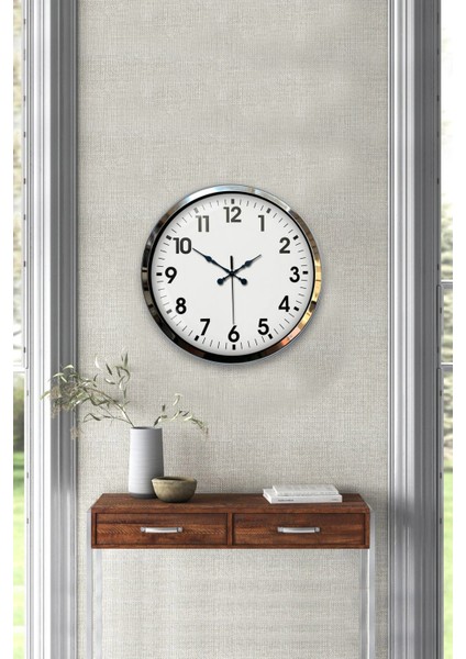 Zentime 40 cm Krom Elegance Duvar Saati