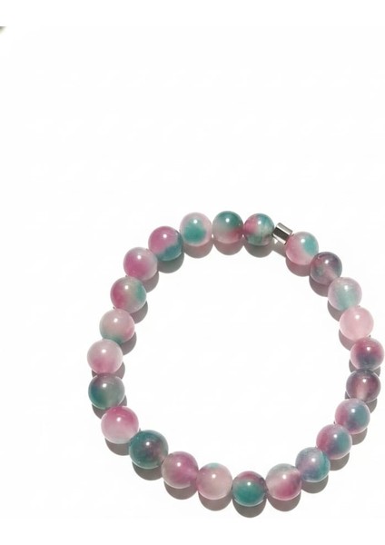 Doğanın Sanatı: Çok Renkli Doğal Taş Bileklik