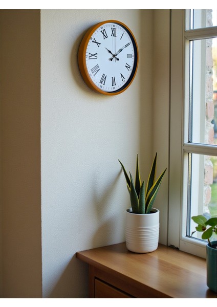 Zentime 36 cm Turuncu Dekoratif Duvar Saati modelleri