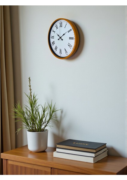 Zentime 36 cm Turuncu Dekoratif Duvar Saati fırsatları