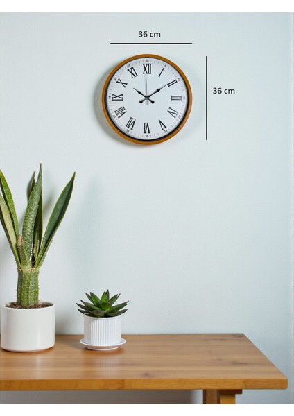 Zentime 36 cm Turuncu Dekoratif Duvar Saati indirimleri