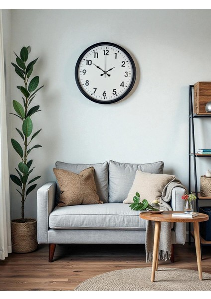 Zentime 36 cm Siyah Dekoratif Duvar Saati