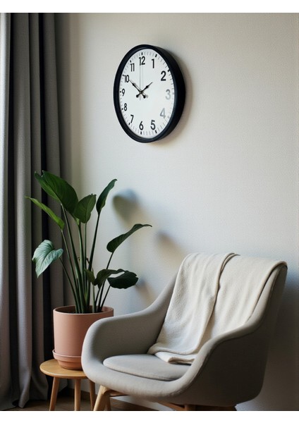 Zentime 36 cm Siyah Dekoratif Duvar Saati fırsatları