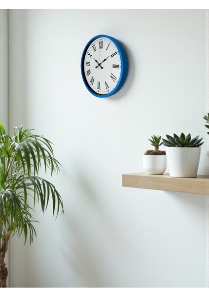Zentime 36 cm Mavi Dekoratif Duvar Saati fırsatları