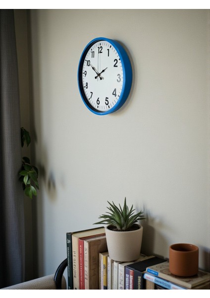 Zentime 36 cm Mavi Dekoratif Duvar Saati fırsatları