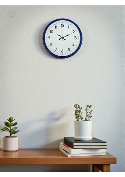 Zentime 36 cm Lacivert Dekoratif Duvar Saati