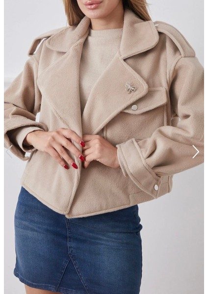 Broş Detaylı Kaşe Kaban fiyatları