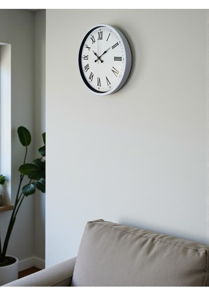 Zentime 36 cm Beyaz Dekoratif Duvar Saati fırsatları
