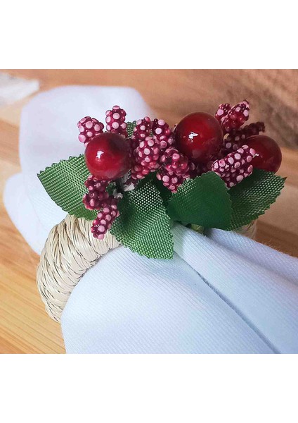 Yılbaşı Sofra Sunum Kokina 6'lı Peçete Yüzüğü fiyatları