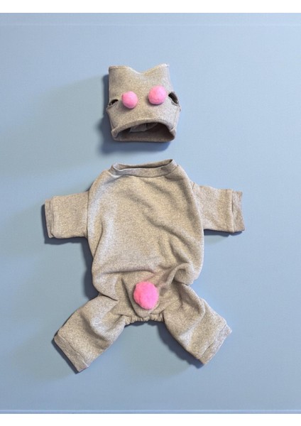 Ponpon Şeker Kedi Tulumu & Bere Takımı | Şardonlu Polar Kumaş | Tüy Dökülmesini Azaltır fiyatları