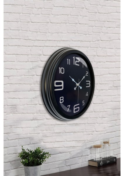 Zentime 40 cm Siyah Şık Duvar Saati fırsatları