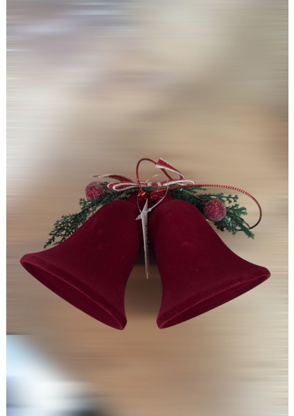 Kadife 2'li Çan Yılbaşı Süsü Seti modelleri