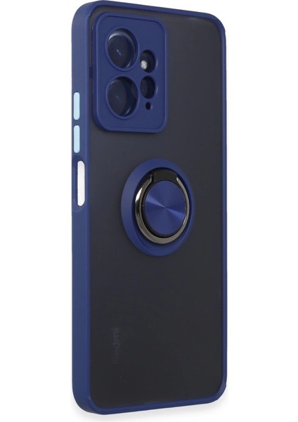 Xiaomi Redmi Note 12 4g Kılıf Montreal Yüzüklü Silikon Kapak - Lacivert fiyatları