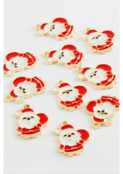 Noel Baba Yılbaşı Mineli Kolye Ucu 1 Adet