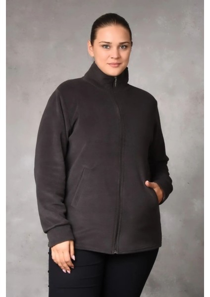 Gri Polar Hırka Unisex Kışlık Polar Hırka Mont fırsatları