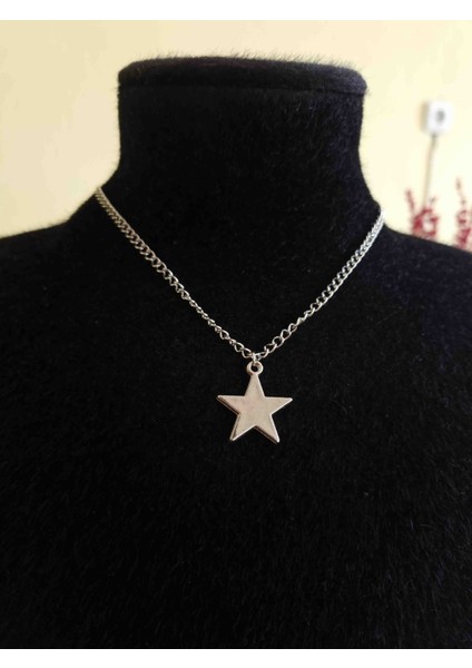 Akrilik Düz Yıldız Zincir Kolye Y2K fiyatları