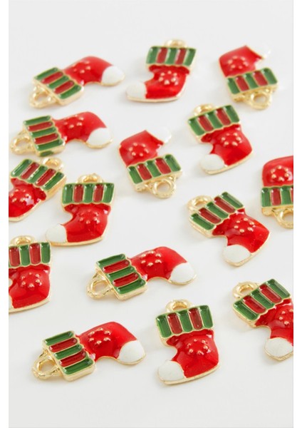 Çorap Yılbaşı Mineli Kolye Ucu 1 Adet