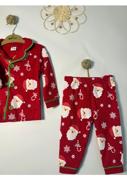 Yılbaşı Temalı Bebe Pijama Takımı ( 3 Parça Alt-Üst-Şapka Halimde Gönderilir) 9/12/18/24 Ay Seçeneği modelleri
